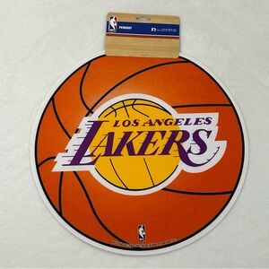Los Angeles LA Lakers NBA Basketball Shape Rico Ind Felt Pennant Banner Flag 15”